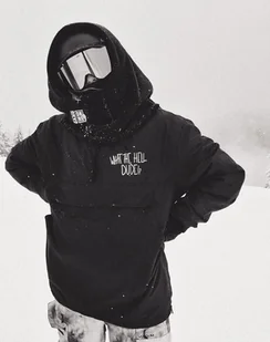 Polarowy Kaptur Docieplacz Czarny - Apaszki i szaliki męskie - miniaturka - grafika 1