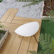 Lampy stojące - Zewnętrzna lampa podłogowa Lindby Arani, biała, tworzywo sztuczne, wtyczka - miniaturka - grafika 1