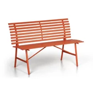 Ławki ogrodowe - Metalowa ławka ogrodowa SPRING, pomarańczowa - miniaturka - grafika 1