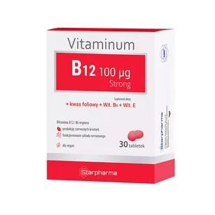Starpharma Vitaminum B12 100 g Strong 30 kapsułek - Witaminy i minerały - miniaturka - grafika 1