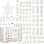 Bombki - Springos Bombki choinkowe 100 szt. biały zestaw choinkowy UNIWERSALNY - miniaturka - grafika 1