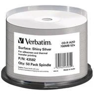 Nośniki danych - Verbatim CD-R 700MB x52 50szt WIDE SILVER THERMAL NO ID - miniaturka - grafika 1