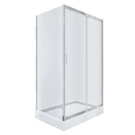 Kabiny prysznicowe - Kabina prysznicowa NAMELESS Durasan 120x80 chrom prostokątna z brodzikiem zestaw 1szt. - miniaturka - grafika 1