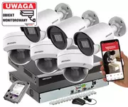 Zestawy do monitoringu - Zestaw monitoringu domu 6 kamer HIKVISION DS-2CD2043G2-I/DS-2CD2143G2-I Pełna Analityka Acusense 4Mpx + Switch PoE - miniaturka - grafika 1