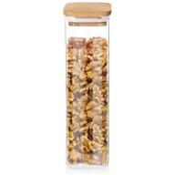Pojemniki kuchenne - Pojemnik na produkty sypkie szklany z pokrywką i uszczelką 600 ml - miniaturka - grafika 1