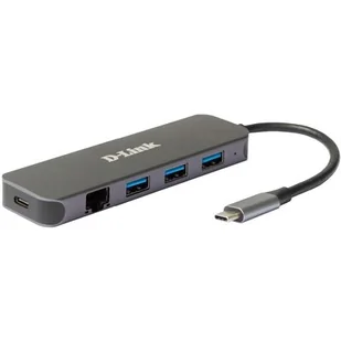 D-Link HUB USB DUB-2334 USB-C 1000MBit (DUB2334) - Huby USB - miniaturka - grafika 1