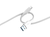 Kable USB - Kabel ISY ICS-5001-WT-AC USB-A do USB-C Biały - miniaturka - grafika 1