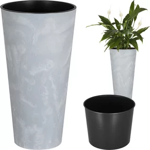 Prosperplast Doniczka z wkładem Tubus Slim Effect DTUS150E beton AP_219019 - Donice - miniaturka - grafika 1