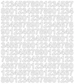 Pasmanteria - Cyfry samoprzylepne 1.5 cm biały matowy - miniaturka - grafika 1