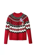 Swetry damskie - Desigual Women's JERS_Buddy 3014 Scarlet sweter damski, czerwony, M - miniaturka - grafika 1