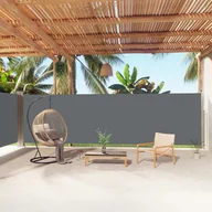 Pawilony ogrodowe - vidaXL Zwijana markiza boczna na taras, antracytowa, 180 x 1000 cm vidaXL - miniaturka - grafika 1