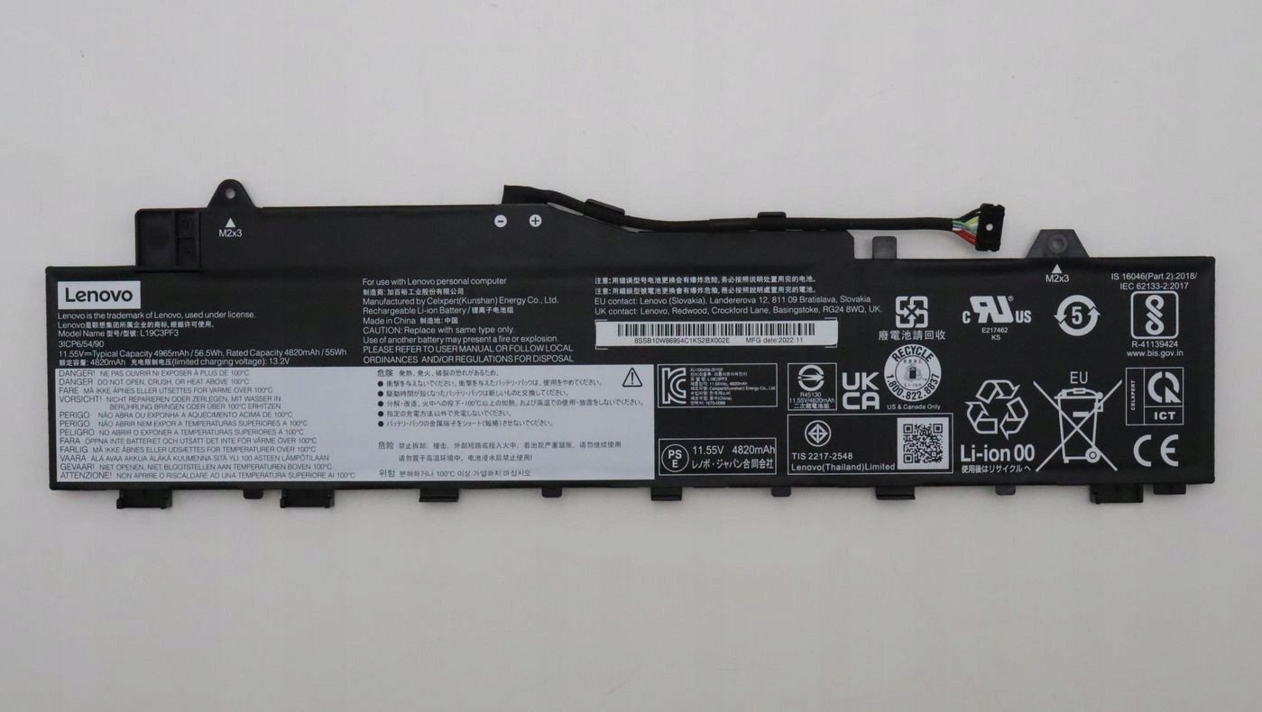 Napęd Lenovo CP/C L19C3PF3 11.55V56.5Wh3cel