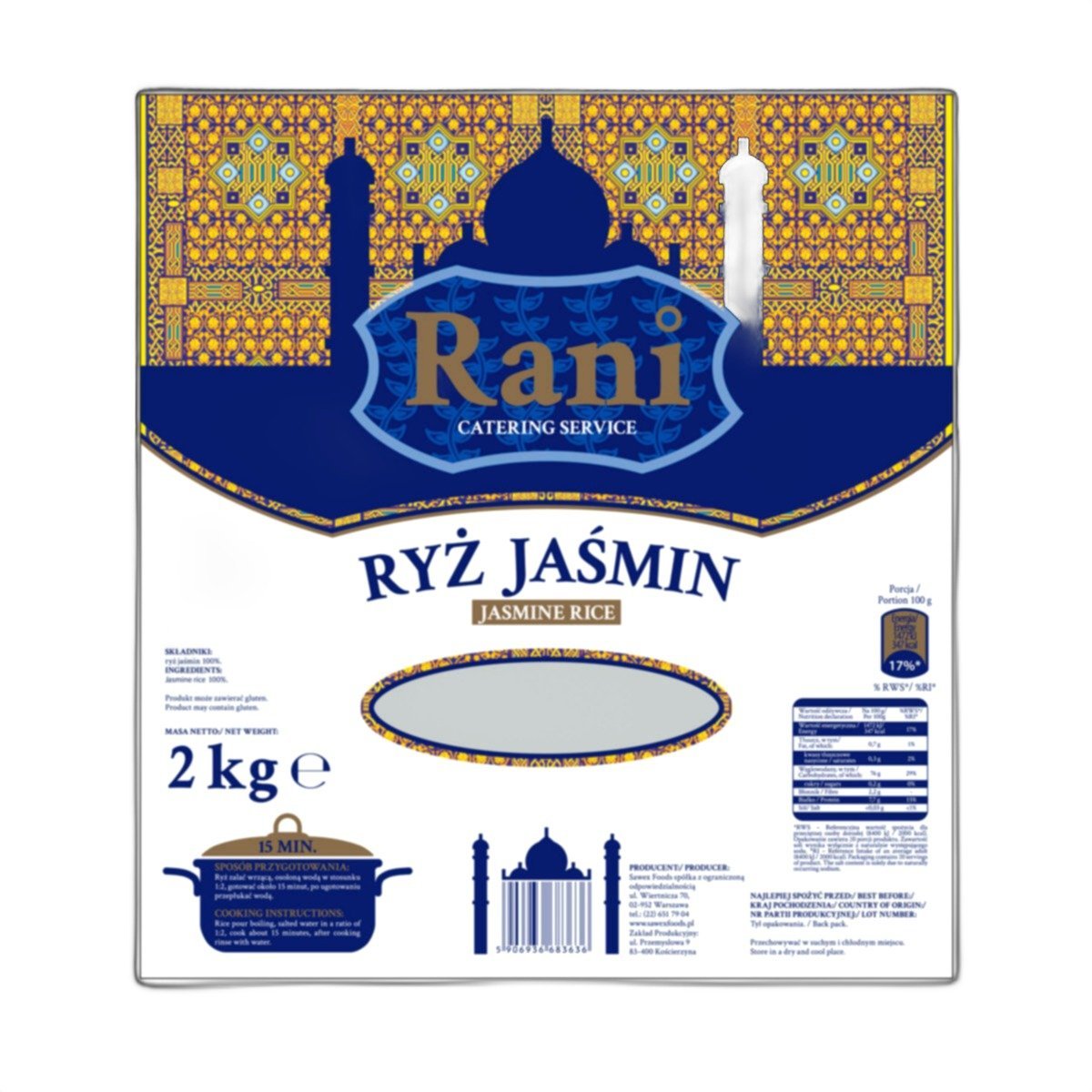 Ryż jaśminowy biały długoziarnisty 2 kg