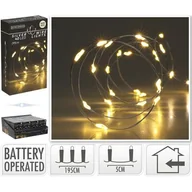 Oświetlenie świąteczne - Drut srebrny 40 LED ciepły biały 195 cm - miniaturka - grafika 1