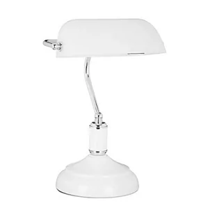 Relaxdays A + + to E  lampa bankierska, metalowym, 40 W, E27, 21 x 26 x 36 cm, srebro, 21  x  26  x  36 cm 10020665_55 - Lampy stojące - miniaturka - grafika 1