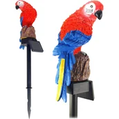 Lampy ogrodowe - LAMPA SOLARNA PAPUGA WBIJANA LAMPKA OGRODOWA LED CZUJNIK ZMIERZCHU SOLAR - miniaturka - grafika 1