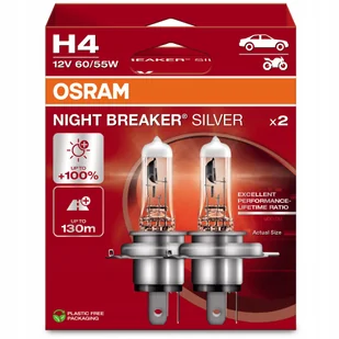 Osram Żarówki Night Breaker Silver +100% H4 60/55W - Żarówki samochodowe - miniaturka - grafika 1