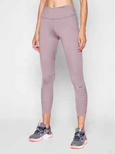 Legginsy - Nike Legginsy One Luxe CZ9932 Fioletowy Tight Fit - grafika 1