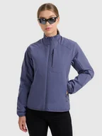 Kurtki i kamizelki sportowe damskie - 4F Kurtka puchowa trekkingowa z wypełnieniem syntetycznym damska - granatowa L - miniaturka - grafika 1