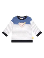 Bluzy i sweterki niemowlęce - Steiff Bluza w kolorze biało-niebieskim - miniaturka - grafika 1