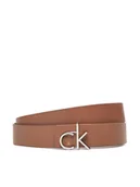 Paski - Calvin Klein Pasek Damski Ck Logo Reversible Belt 3.0 K60K613074 Brązowy - miniaturka - grafika 1