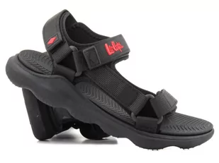 Sportowe sandały damskie na grubej podeszwie - Lee Cooper LCW-23-34-1692L, czarne - Sandały damskie - miniaturka - grafika 1