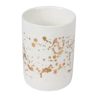 Akcesoria łazienkowe - Kubek na szczoteczki do zębów biało złoty Roni - miniaturka - grafika 1
