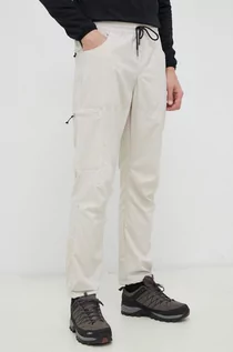 Spodnie sportowe męskie - Columbia spodnie outdoorowe Coral Ridge kolor beżowy proste - grafika 1