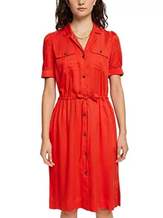 ESPRIT Sukienka ze ściągaczem, Tencel™, pomarańczowy czerwony, 38 - Sukienki - miniaturka - grafika 1