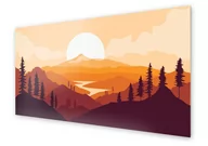 Obrazy i zdjęcia na płótnie - Panel kuchenny HOMEPRINT Jesienny krajobraz gór 125x50 cm - miniaturka - grafika 1