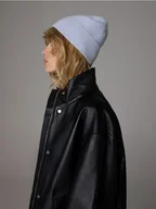 Czapki damskie - Reserved - Wełniana czapka z dodatkiem kaszmiru - jasnoniebieski - miniaturka - grafika 1