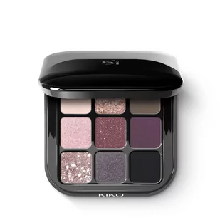 KIKO Milano Glamour Multi Finish Eyeshadow Palette paleta 9 cieni do powiek o różnym wykończeniu 04 Mauve Selection - Palety i zestawy do makijażu - miniaturka - grafika 1