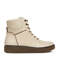 Botki damskie - Trzewiki Rieker Y4303-80 Écru - miniaturka - grafika 1