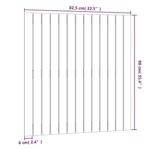 Wezgłowie łóżka, białe, 82,5x3x90 cm, lite drewno sosnowe Lumarko - Inne meble do sypialni - miniaturka - grafika 9
