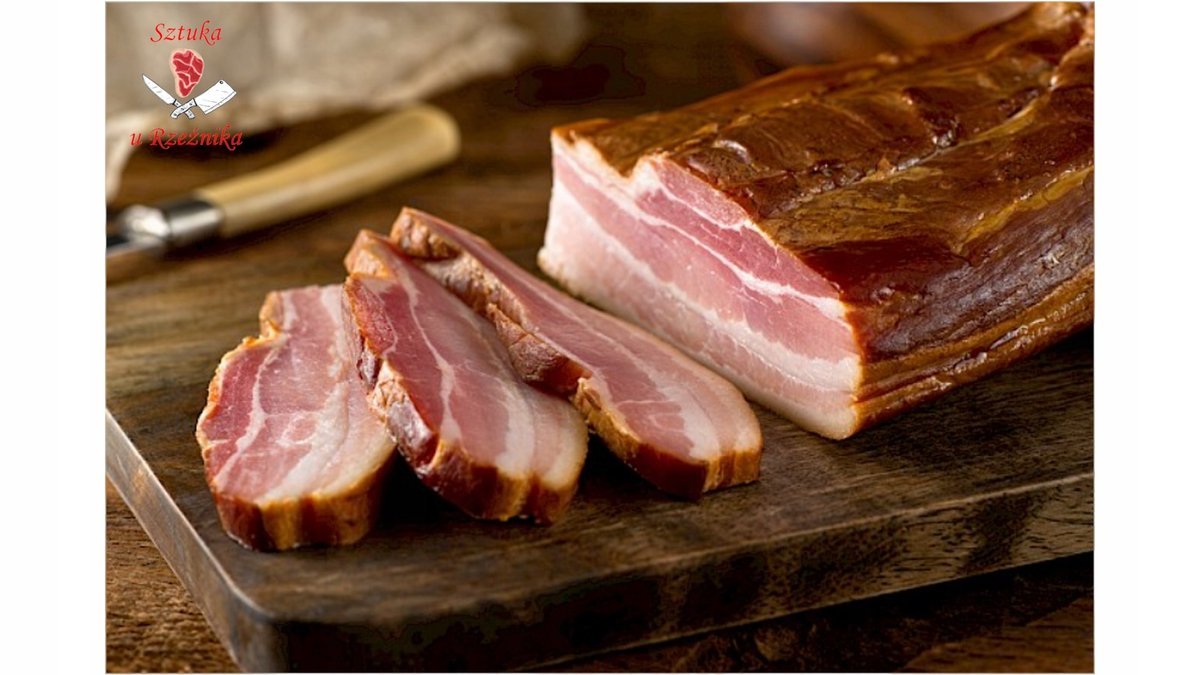 Boczek wędzony parzony TGE 86% około 1 kg