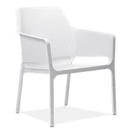 Krzesła - D2.Design Krzesło Net Relax białe 81730 - miniaturka - grafika 1