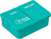 Meble i wyposażenie gabinetów medycznych - Kasetka jednodniowa na leki - 2 pory dnia - rano i wieczór - wygodny dwukomorowy organizer na leki Reha Fund (RF-350) - miniaturka - grafika 1