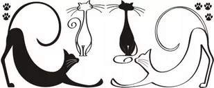 Naklejka na ścianę dla dzieci kot Kotki 6, 120x50 cm - Naklejki na ścianę Naklejka na ścianę dla dzieci kot Kotki 6, 120x50 cm - Naklejki na ścianę - miniaturka - grafika 1