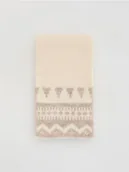 Czapki damskie - Reserved - Wzorzysty szalik - kremowy - miniaturka - grafika 1