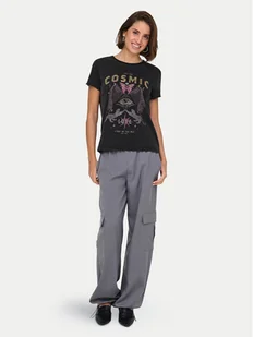 ONLY T-Shirt Lucy 15336965 Czarny Regular Fit - Koszulki i topy damskie - miniaturka - grafika 1