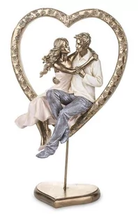Art pol FIGURKA DEKORACYJNA PARA SERCE ZŁOTA 28x19 137925 - Figurki dekoracyjne - miniaturka - grafika 1