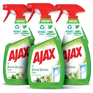 Zestaw AJAX płyn do mycia szyb spray KONWALIA 3x500 ml - Płyny do mycia szyb - miniaturka - grafika 1