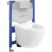 Stelaże i zestawy podtynkowe do WC - Mexen zestaw podtynkowy WC stelaż Fenix XS-F z miską WC Lena, biały - miniaturka - grafika 1