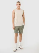 Spodenki męskie - 4F Spodenki casual męskie - oliwkowe 3XL - miniaturka - grafika 1