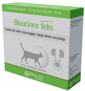 BIOWET Biourinex Felis 40 kapsułek - Suplementy i witaminy dla psów - miniaturka - grafika 1