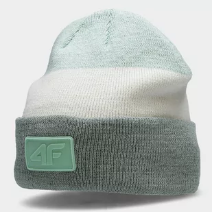 4F, Czapka zimowa, HJZ22-JCAD002 47S, zielony, one size - Czapki damskie - miniaturka - grafika 1