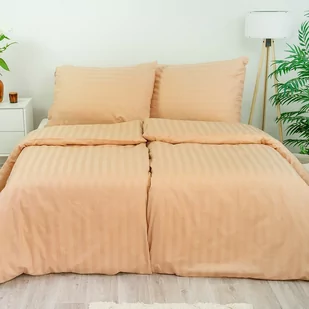 Stanex Pościel atłas gradl beżowy, 140 x 220 cm, 70 x 90 cm - Pościel - miniaturka - grafika 1