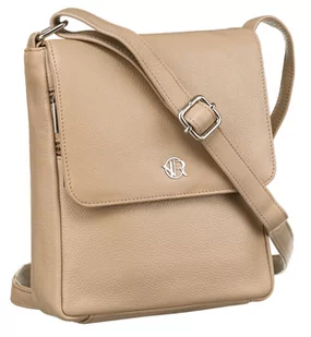 Torebka damska skórzana Rovicky mała listonoszka saszetka miejska crossbody, beżowy - Torebki damskie - miniaturka - grafika 1