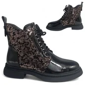 Botki damskie - Botki Damskie SKÓRZANE Eleganckie Wsuwane Trzewiki Jesienne Modne Barski 37 - S.Barski - miniaturka - grafika 1