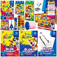 Szkolne artykuły papiernicze - KOMPLET SZKOLNY ASTRINO WYPRAWKA DLA DZIECKA • BLOKI + FARBY + PLASTELINA • DLA 7 8 9 10 Latka + EBOOK-3 - miniaturka - grafika 1